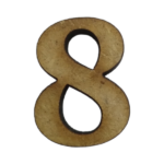 No. 8 Laser Cut Wooden Number 2cm x 1.5cm