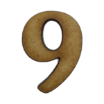 No. 9 Laser Cut Wooden Number 2cm x 1.5cm