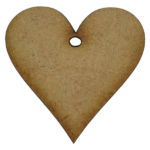 Laser Cut Wooden Heart with Holes 3cm