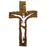Laser Cut Wooden Cross With Jesus_18052_1