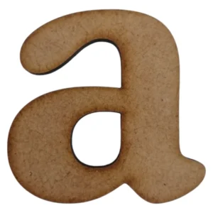Laser Cut Wooden Letter A small Supawood 5cm_A-S_1