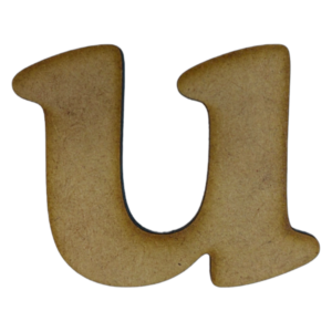 Laser Cut Wooden Letter "u" 3cm