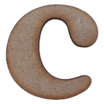 Laser Cut Wooden Letter "c" 5cm