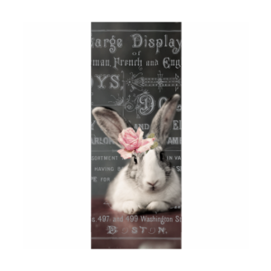 Tear Resistant Decoupage Door Print-Bunny Up-Close