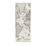 Tear Resistant Door Print-World Map