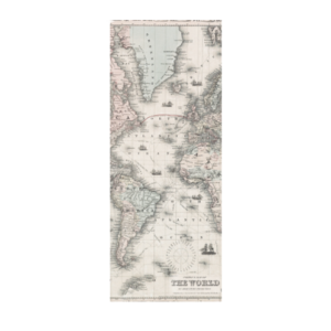Tear Resistant Door Print-World Map