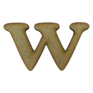 Laser Cut Wooden Letter "w" 5cm