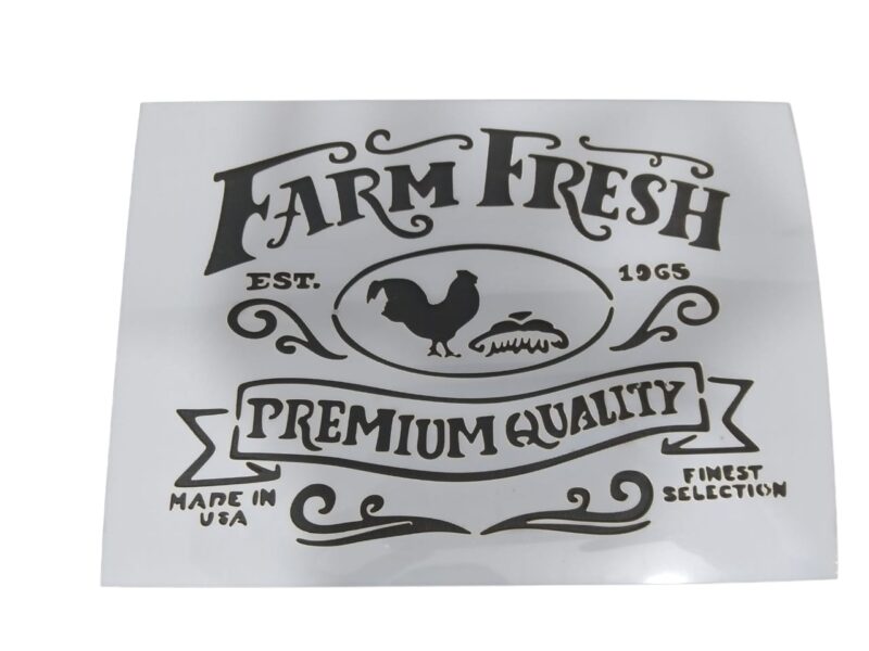 "Farm Fresh" Stencil 13.5 x 19.5cm