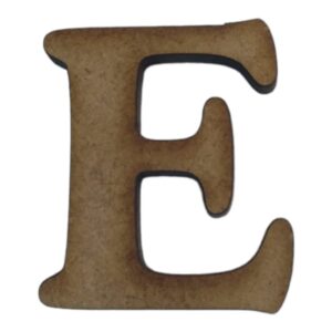 Laser Cut Wooden Letter "E" 3cm