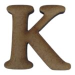Laser Cut Wooden Letter "K" 3cm