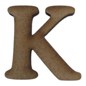Laser Cut Wooden Letter "K" 3cm