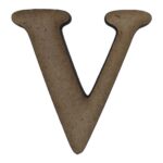 Laser Cut  Wooden Letter "V" 3cm