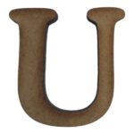 Laser Cut Wooden Letter "U" 8cm