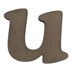 Laser Cut Wooden Letter "u" 5cm
