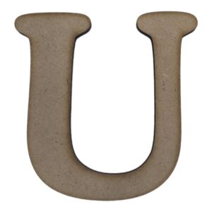 Laser Cut Wooden Letter "U" 3cm