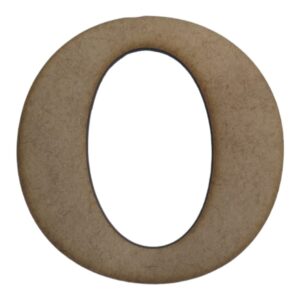 Laser Cut Wooden Letter "O" 8cm