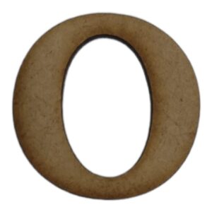 Laser Cut Wooden Letter "O" 3cm