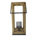 Wooden Rectangular Lantern 52cm SJ7123_4