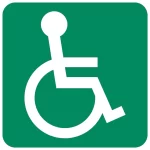 Accessible To Wheelchairs Safety Sign 19x19cm