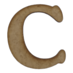 Laser Cut Wooden Letter C 5cm