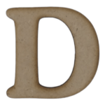 Laser Cut Wooden Letter D 5cm