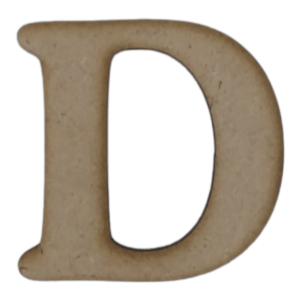 Laser Cut Wooden Letter D 5cm