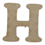 Laser Cut Wooden Letter H 5cm