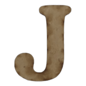 Laser Cut Wooden Letter J 5cm