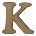 Laser Cut Wooden Letter K 5cm