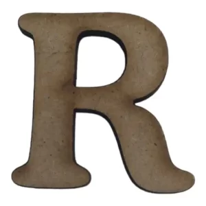 Laser Cut Wooden Letter "R" 8cm