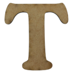 Laser Cut Wooden Letter "T" 8cm