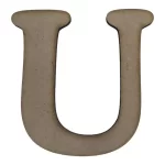 Laser Cut Wooden Letter "U" 5cm