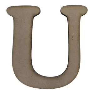 Laser Cut Wooden Letter "U" 5cm