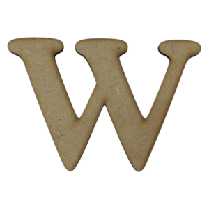 Laser Cut Wooden Letter "W" 5cm