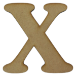 Laser Cut Wooden Letter "X" 8cm