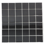 Shiny Black Glazed Porcelain Mosaic Tiles (Sheet Size: 30x30cm)
