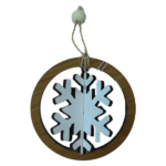 3D Bauble Snowflake Hanging Christmas Decoration 8cm
