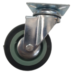 Swivel Plate Castor Rubber Wheel 75mm