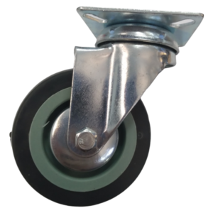 Swivel Plate Castor Rubber Wheel 75mm