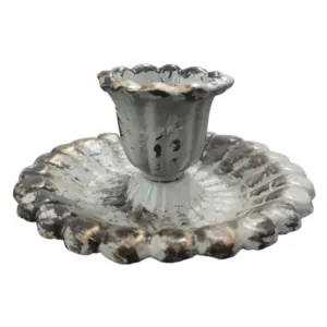 Antique Cast-Iron Candle Holder _ Grey_JY20391GW_1