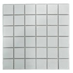 Matt White Glazed Porcelain Mosaic Tiles (Sheet Size: 30x30cm)