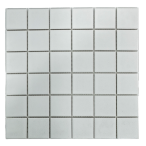 Matt White Glazed Porcelain Mosaic Tiles (Sheet Size: 30x30cm)