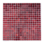 Cherry Red Gold Leaf Mosaic Tiles (30x30cm Sheet)