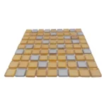 Gold Leaf Mosaic Tiles Gold and Silver 15 x 15cm Sheet_JP1502B_2
