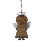 Layered Hanging Baby Angel Christmas Decoration Brown_LHBAB_1