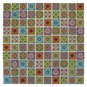 Crystal Glass Mosaic Tile | Delft Mix | 30cm x 30cm