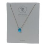 Faceted Teardrop Black On Silk Necklace 42cm