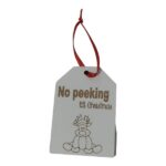 No Peeking White Christmas Tag