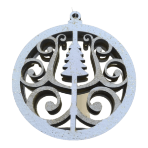 Gold Mirror Backing Tree Christmas Decoration