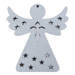 White Mirror Backing Angel Cross Decoration